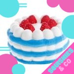 Squishy gâteau à la crème bleu - Nourriture - Squishies France